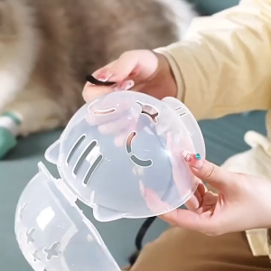 5pcs Cat Astronaut Head Cover Footwear / Anti-Scratch Cat Shoes / Cat Transparent Muzzle / Anti-Bite Helmet