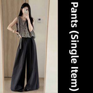 LIRUSHAN | 2026 New Summer Korean Style Gray Polka Dot Outfit