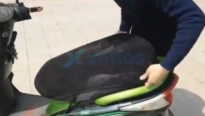 Xximos Seat Cover Motorcycle Seat Cover Universal Waterproof Breathable Antislip Sunscreen Protector Black