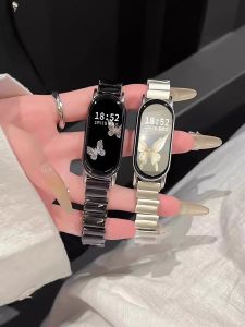 Uhada | Clover Full Diamond Haushi Metal Mi Band Strap