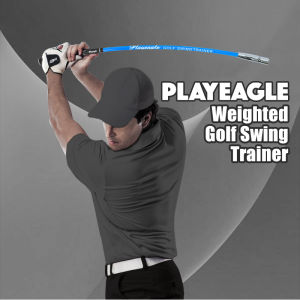 PLAYEAGLE ผู้ฝึกวงสวิงกอล์ฟ Professional Metal Head Golf Swing Trainer Aid for Strength and Tempo Golf Training Equipment Golf Swing Power Practice Sticks with Sound