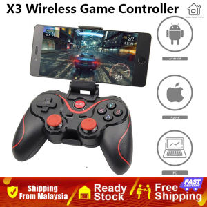 【Shipping From Malaysia】X3 Smart Wireless Game Controller Bluetooth Gamepad Joystick with Bracket Compatible with Android/iOS With Stand For Wide Mobile Phone