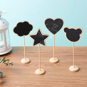 Bay gấu thanh lịch Poplar gỗ Bảng đen nhỏ dấu hiệu cho nhà & đồ trang trí văn phòng 10x7.5cm Bảng tin nhắn sáng tạo