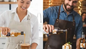 1883 Maison Routin Butterscotch Syrup 1L - Authentic French Barista Grade Coffee & Milk Tea Flavoring Syrup