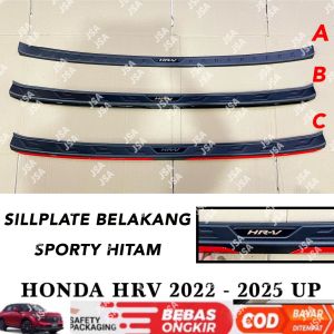 Sillplate Belakang Honda HRV HR-V 2022 2024 2025 Sporty Hitam List Merah Hitam .