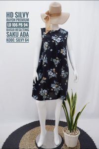 SILVI DRESS DASTER PENDEK WANITA TANPA LENGAN