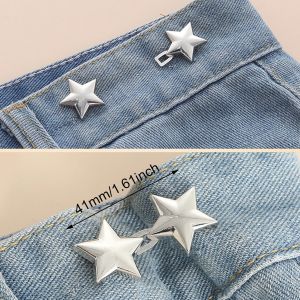 1/5/10 Pair Jeans Button Adjustable Clips for Pant Skirts Waist Tightener Buckle Snap Button Adjuster Pants Pin Button