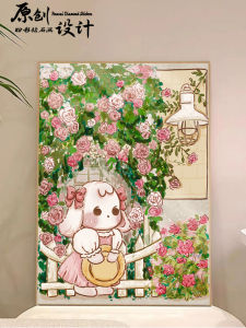 2025 Đồ Họa Kim Cương Hoạt Hình Dễ Thương Mới Thủ Công DIY Đồ Họa Kim Cương Đầy Đủ Đồ Họa Đá Xây Dựng Đồ Họa Chữ Thập