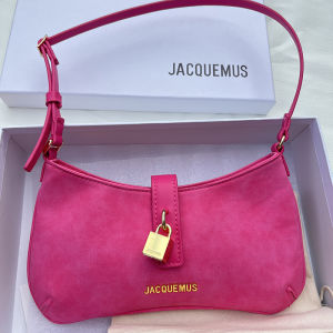 Jacquemus Unique Design Womens Bag Autumn Winter Velvet Leather Single Shoulder Bag Handbag Underarm Bag French Bread Bag