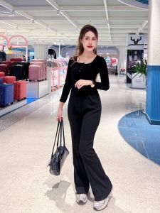 New Collection ชุดเซ็ทแขนยาวสีพื้น สวยๆ งานเข้ารูป><