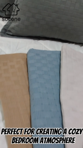 Socone Elegant 2pcs Makapal Pillow Case Solid Color 100% Cotton Pillow Case-With Zipper 20x30