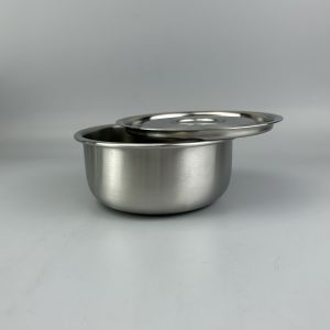 Stainless Steel Multi-Purpose Bowl ness Preservation Steamed Egg Soup Cooking Utensil round Shape Kitchen Use 700ml Capacity