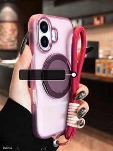 DAIMANG | Luxurious Magnetic Skin-Like Metal Phone Case For iPhone 17 Pro Max 16 Pro 15 14 Unique Attractive Protective Stand Cover