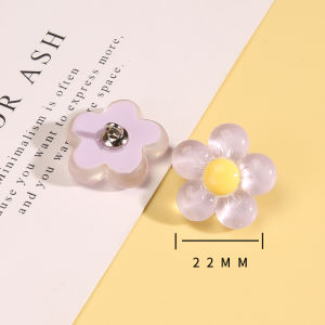 Nút Hoa Trong Suốt Trang Trí Cho Áo Khoác Đồ Ngủ Áo Len Phụ Kiện May Vá DIY Đa Năng Nút Áo Pha Trộn Nút Quần Áo