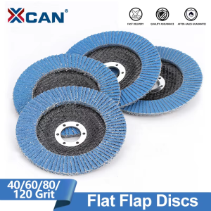 XCAN 1/4Pcs Flap Sanding Discs 115x22mm Grinding Wheels Blade 40/60/80/120 Grit Flap Discs For Angle Grinder Abrasive Tools