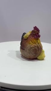 Resin Chicken Family Figurines - Realistic Rooster Sculptures for Garden Outdoor/Courtyard Decoration