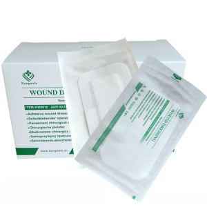 50 Pieces Comfortable Wound Screen Protector Self-Adhesive Plaid Breathable Gauze Nonwoven Dressing Large Band-Aid 6 * 10cm