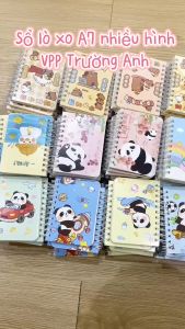 Sổ tay ghi chép mini sổ lò xo hoạt hình A7 sổ 120 trang 160 trang - VPP Trường Anh