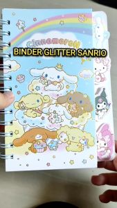 BINDER GLITTER SANRIO | BINDER BOOK SANRIO | DIARY SANRIO | KUROMI | MELODY | POMPOMPURIN | CINAMORROL | WHITE DOG | HELLO KITTY | HK | BUKU TULIS BINDER | NOTEBOOK | BUKU TULIS LUCU | ATK | ATS | ALAT TULIS KANTOR | ALAT TULIS SEKOLAH | KMK
