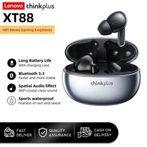 Lenovo | Lenovo Wireless Bluetooth Earphones Comfortable Fit Sweatproof In-Ear HiFi Sound Low Latency Gaming Headsets Sport Earbuds