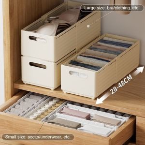 Retractable Drawer Organizer Stackable Clothing Cabinet Retractable Extended Storage Box Plastic Drawer Clothing Cabinet Storage Basket Kitchen Desktop box