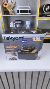 Nồi Chiên Không Dầu TEKYOMI NC01 Dung Tích 12L Công Suất 1800W Cửa Kính Quan Sát 270° Lồng Nồi Chử Nhật Tiện Lợi