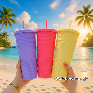 TUMBLER WITH STRAW 310ML PLASTIC WATER BOTTLE GLASS REUSABLE IDEAL FOR DAILY HYDRATION COMPACT ECO-FRIENDLY STYLISH PORTABLE BPA-FREE