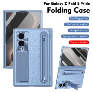 szhaiyu | For Samsung Galaxy Z Fold 8ultra Fold 8 7 6 5 4 Phone Case With Hidden Stand Integrated With Pen Slot With High-Definition Film