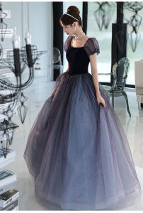 Christmas Red Long Wedding Dress Elegant New Style Strapless Slimming Floor-Length Evening Gown for Bride Return Home Celebration