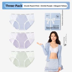 Secret World | Seamless Cooling Breathable Antibacterial Cotton Bikini Briefs