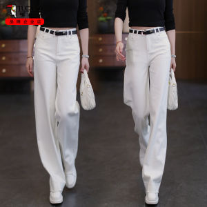 High Waist Wide Leg Denim Jeans Womens Spring Loose Slim Straight Drapey Floor-Length TUCANO Casual Cotton Stretch Denim