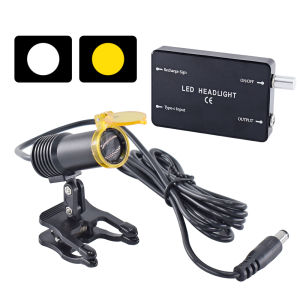 Dental Loupe 5W LED Headlight Dentists Headlamp with Glasses Clip Loupe Spotlight Illuminator UBS Charger Surgery Oral Cavity