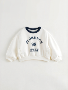 Marc&Janie | Casual College Contrast Letter Short Sleeve Sweatshirt Childrens Top