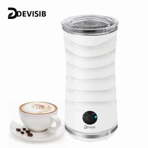 Máy Tạo Bọt Sữa Tự Động 4 Trong 1 DEVISIB Dùng Cho Latte Cappuccino Cà Phê Tạo Bọt Nóng & Lạnh Thiết Bị Nhà Bếp Kiểu Đứng