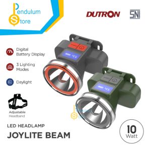 Senter Kepala DUTRON Joylite Beam LED 10W Rechargeable USB-C Charging Water Resistant Waterproof 1500mAh Li-ion Battery LED Headlamp Daylight 10 Watt
