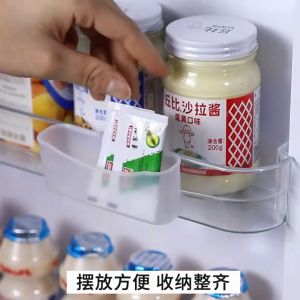 Reviln กล่องแขวนเก็บเครื่องปรุงรสข้างประตูเย็น ขนาดเล็ก refrigerator storage