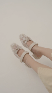 Dianable - Lyria Lace Motif Terbaru Heels Mules Wanita