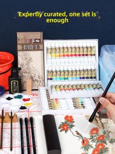 ZHAISHISANLU | Beginner Set Chinese Painting Pigments 12/24 Colors