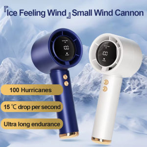 N68 Turbo Mini Handheld Fan USB Rechargeable Portable Fan with 100-Speed Adjustable LED Display Long Battery Life for Work & Outdoor⚡PH deliveryIn stock⚡