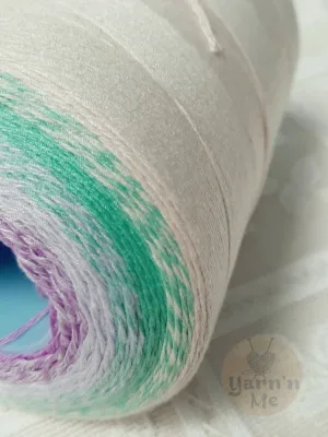 (3) Sợi cotton Cầu Vồng nhập Thái se ombre 0.8mm đan móc áo hè
