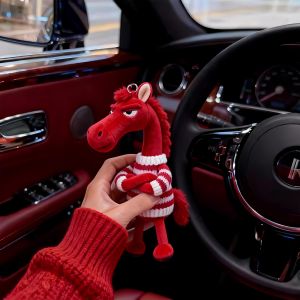 Red Cute Horse Zodiac Charm Keychain
