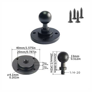 17/25 Ballhead 40mm base Adapter Clip series Mount for Gopro Action Camera Phone GPS conversion and fix Camera stand accessories