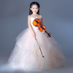 การแสดงสไตล์เจ้าหญิง ชุดราตรี สําหรับสาวการแสดงไวโอลินการแสดงเปียโนโฮสต์วันเกิดเด็กหรูหราที่ไม่ซ้ํากันระดับไฮเอนด์ เดรส