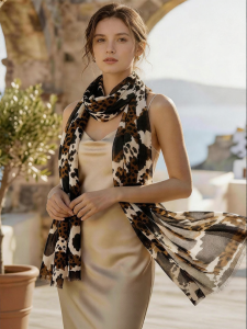 Pierre Cardin | Khăn Quàng Chống Nắng Mẫu Báo Cách Nhiệt Siêu Nhẹ