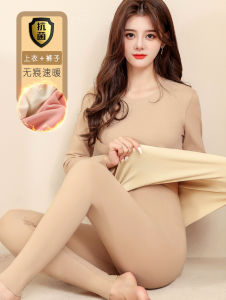 Warm Pure Cotton High Collar Womens Thermal Underwear Fleece Lined Flannel Heating Fiber Long Sleeve Base Layer Shirt