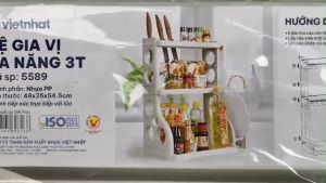 Kệ Gia Vị 3 Tầng Nhà Bếp Chất Liệu Nhựa