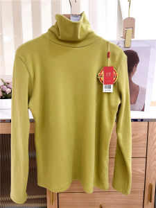 Gufei High Neck Velvet Thickening Bottoming Shirt for Women Fall and Winter Self-Heating Long Sleeves Inner Wear Pile Collar T-shirt Tops 35031