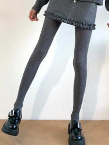 กางเกงขายาวทรงเข้ารูปคอตตอนลายจุด กางเกงชั้นในแบบลำลองสำหรับผู้หญิง ไม่หลวม ทรงเข้ารูป ทรงเข้ารูป กางเกงขายาวแบบสวมหัว