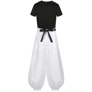 Anime Jujutsu Kaisen Toji Fushiguro Cosplay Costume Women Men T-shirt Pants Uniform Sorcerer Killer Halloween Carnival Costume
