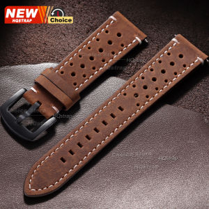18/19/21/24mm 20/22mm Perforated Breathable Watch Strap for Seiko Bracelet for Rolex Band Smartwatch Leather Men Women Wristband